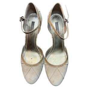 Antonio Melani Shoes‎ Womens Size 8.5 Tan Ankle Strap D'Orsay Pumps Vero Cuoio